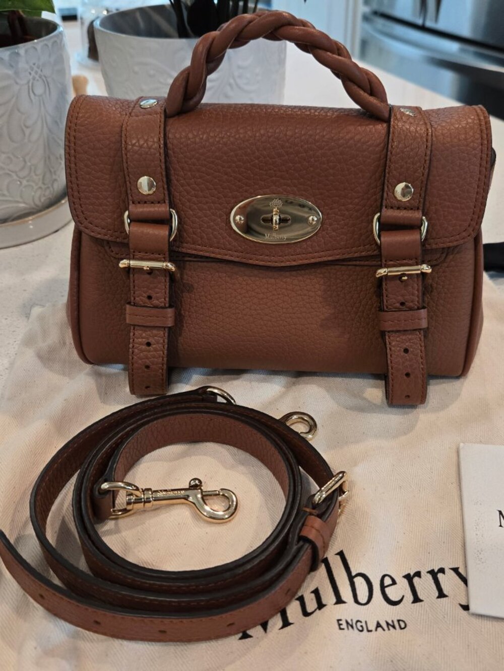 Mulberry Mini Alexa Bright Oak Heavy Grain
